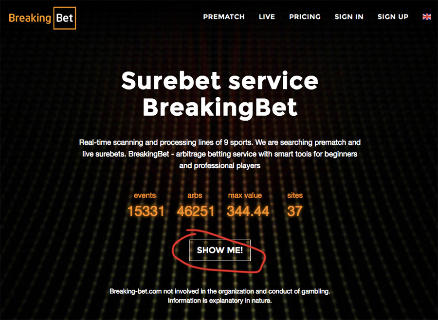 BreakingBet surebet finder