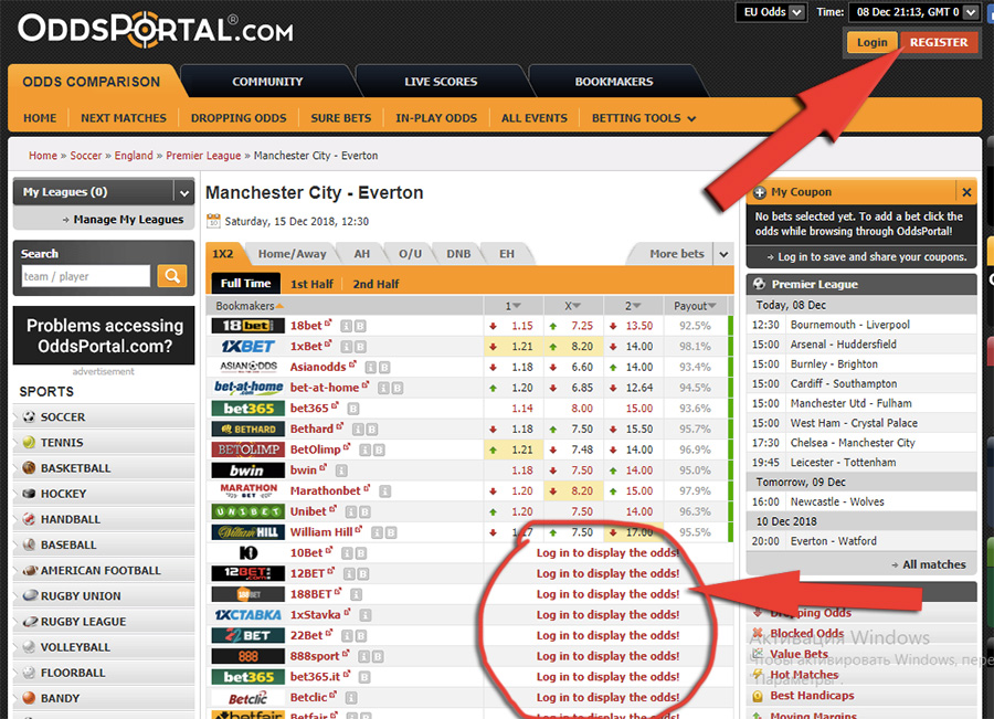 Oddsportal Overview Description Functionality How To Use